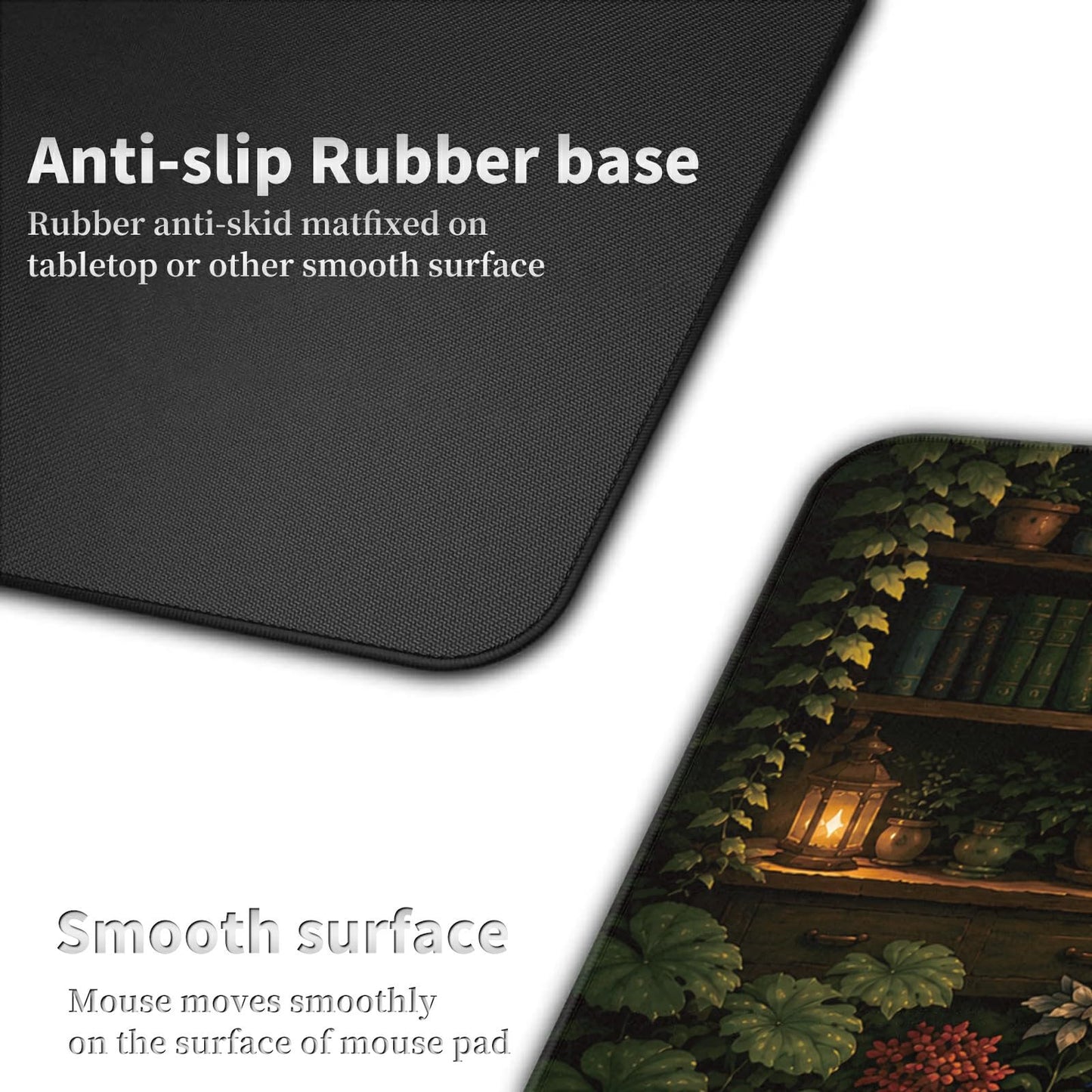 Moonlit Garden Frog Large Mouse Pad, 31.5 x 11.8 in Extended Desk Mat