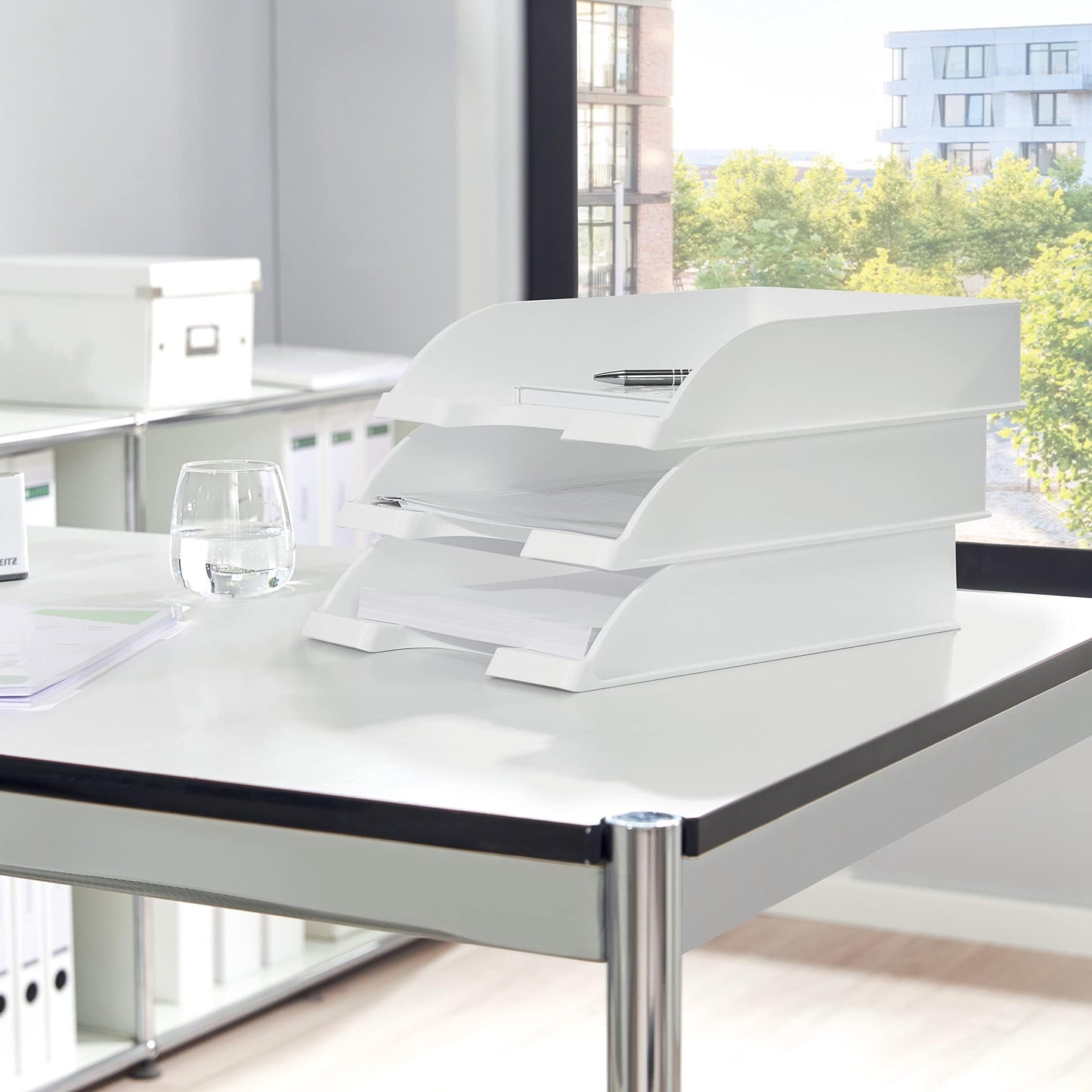 Leitz A4 Letter Tray, White, Plus Range, 52270001