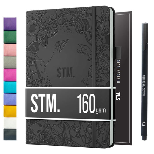 Bullet Dotted Journal Dot Grid Notebook | A5 Daily Journaling Notebooks for Personal Writing, Work