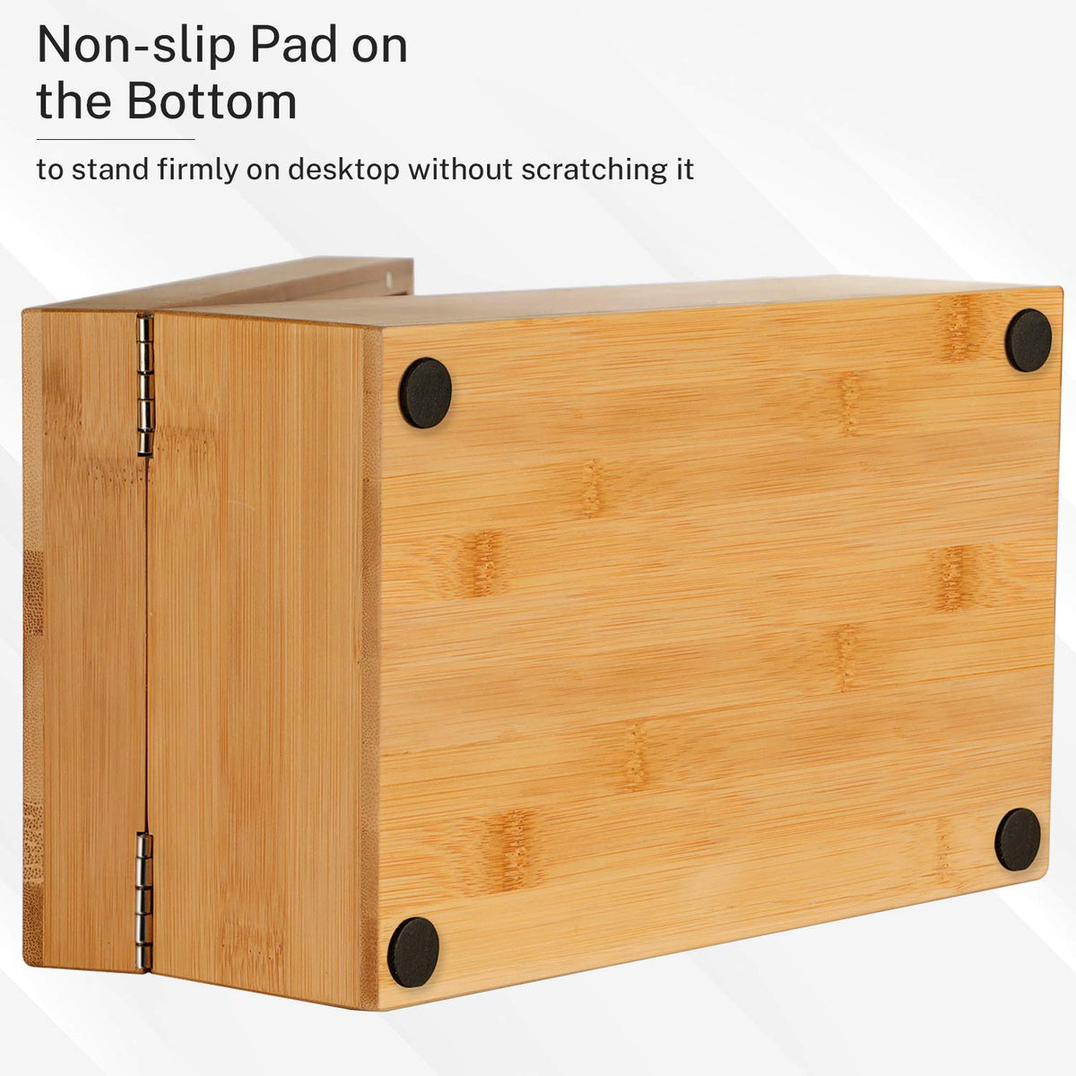 MaxGear Bamboo Business Card Organizer for 3" x 5" Cards