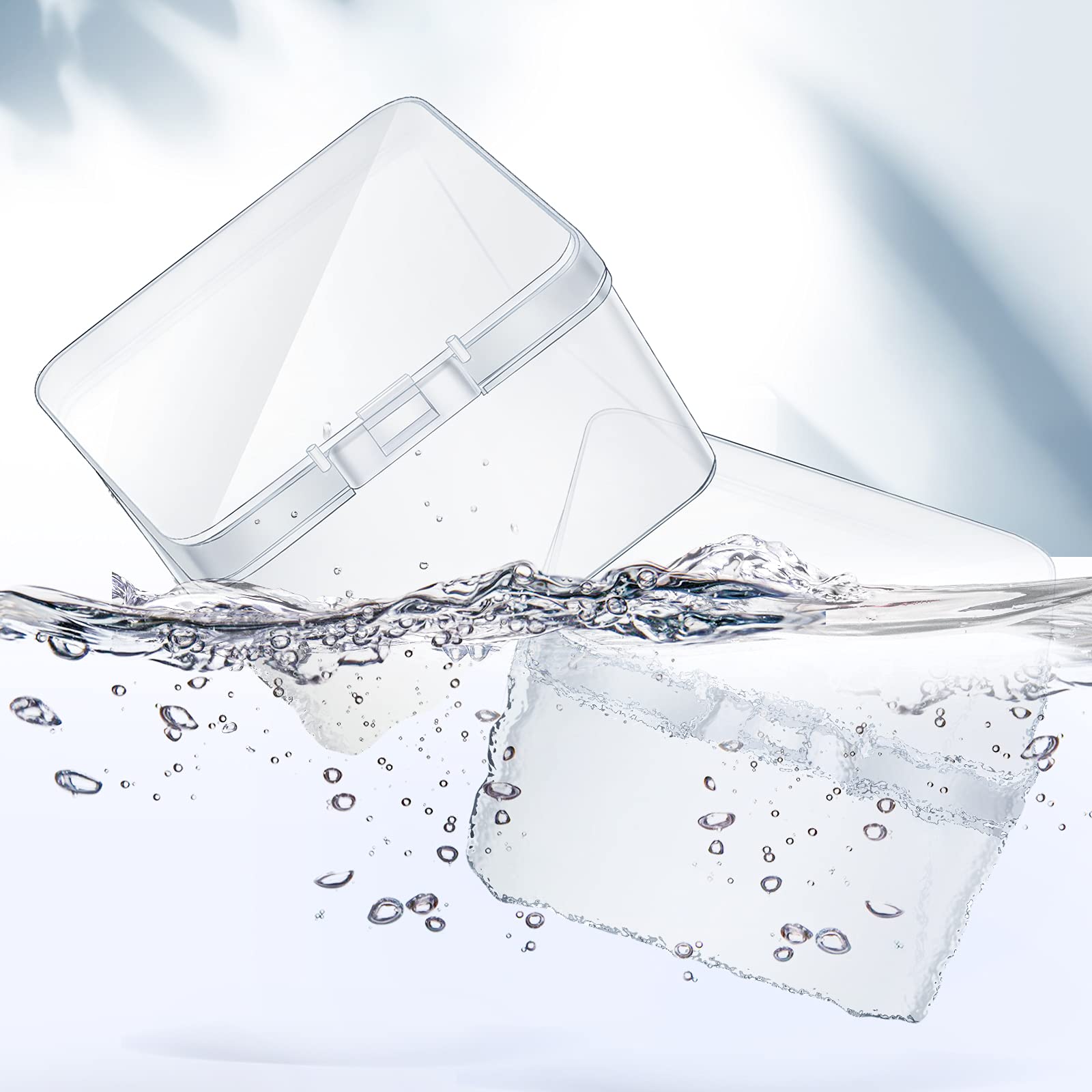 Jetec 120 Pieces Small Clear Plastic Storage Box, 2.5 x 2.5 x 1.6 Inch
