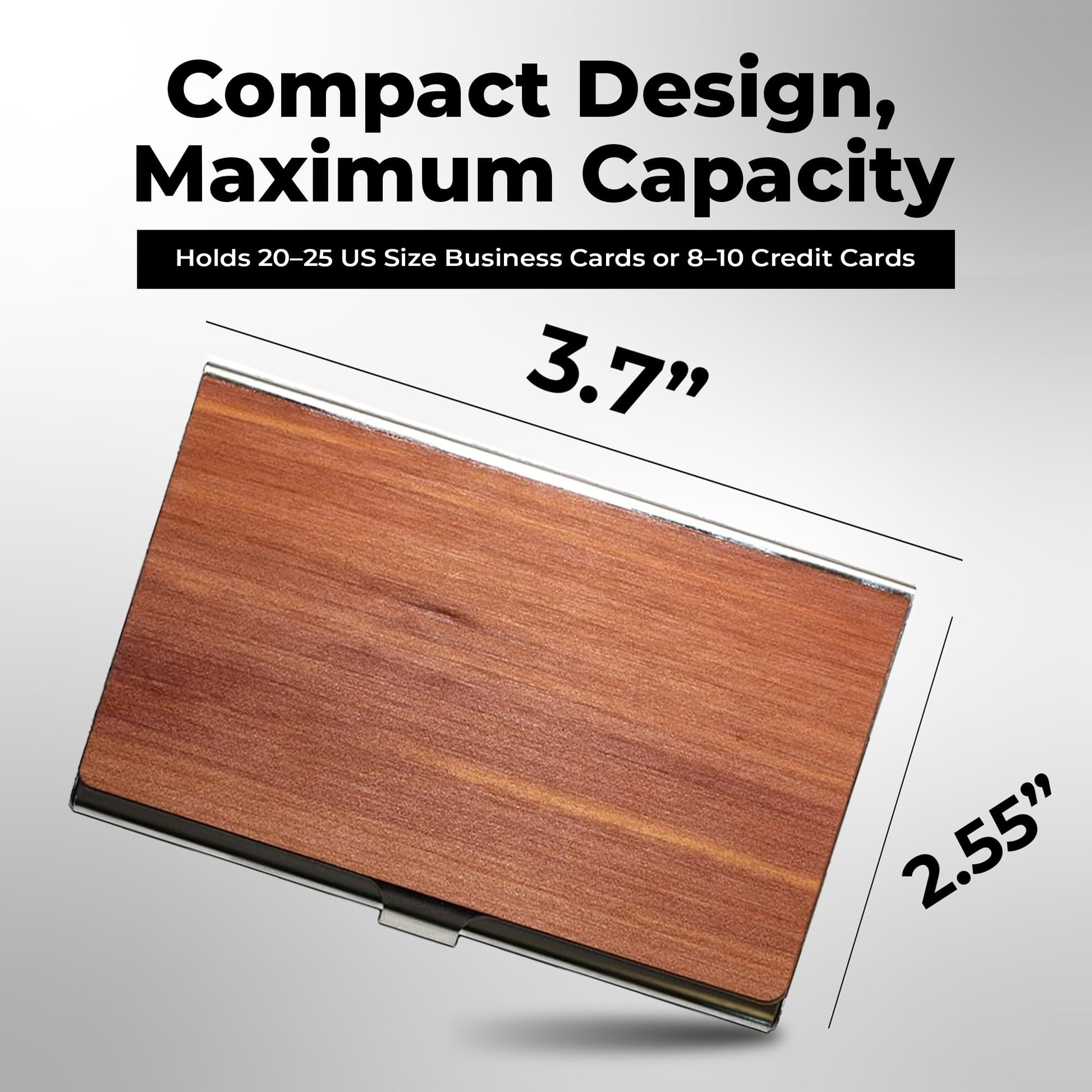 WUDN Handcrafted Business Card Holder Wallet For Men and Women | Holds Up to 20-25 B-Cards or 8-10