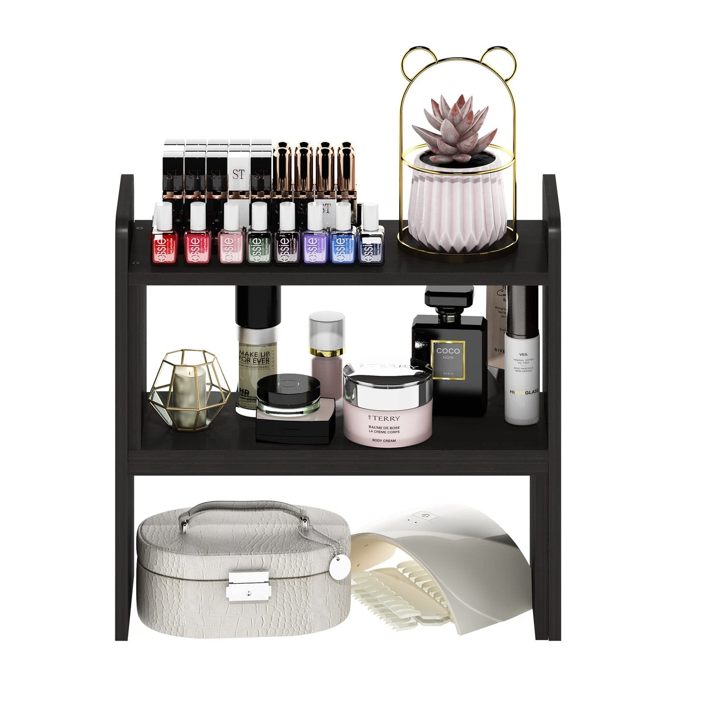 Furinno Classic Desktop Organizer Storage Rack Adjustable Free Style Rotation Display Bookshelf