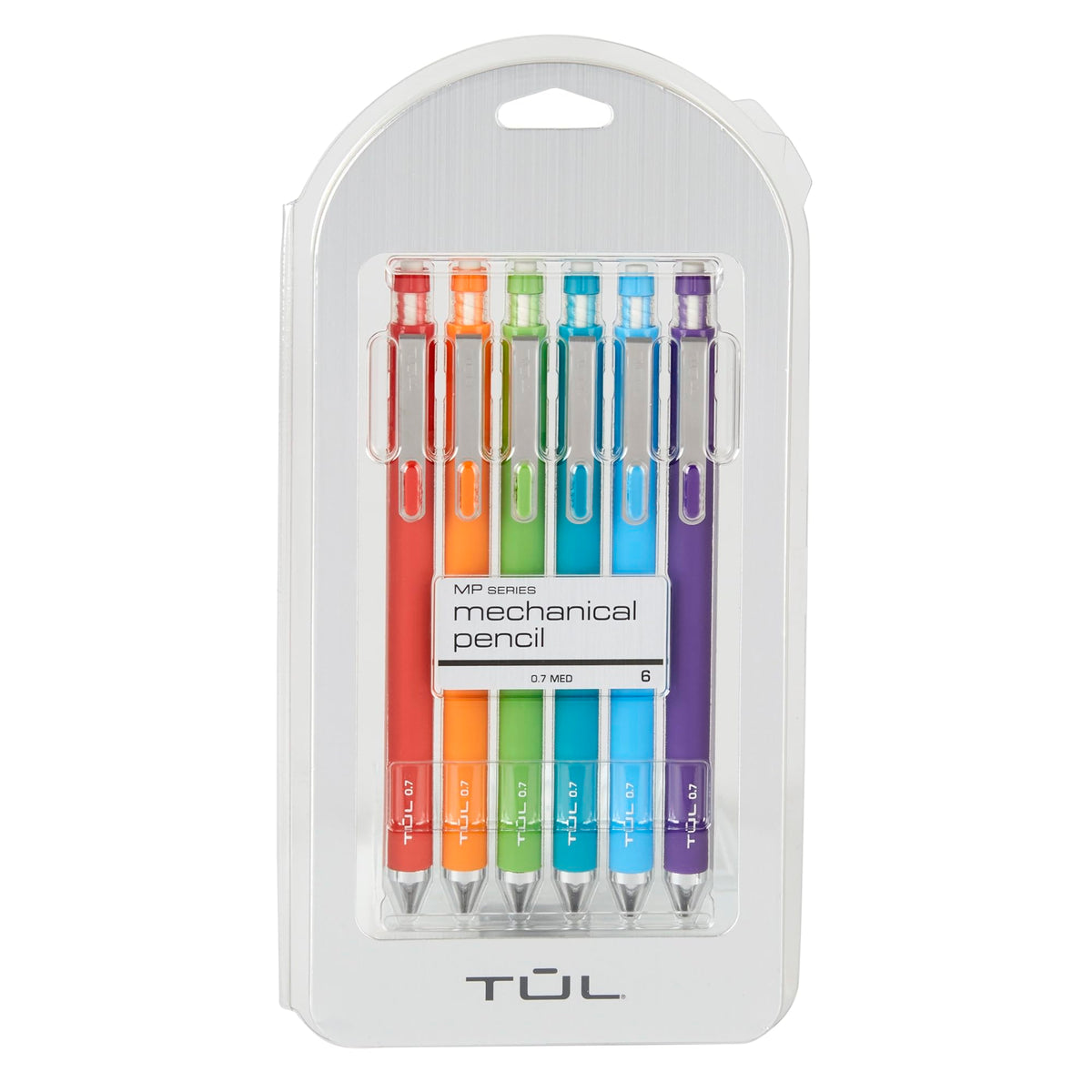TUL® Mechanical Pencils, 0.7 mm, Assorted Barrel Colors, Pack Of 6 Pencils