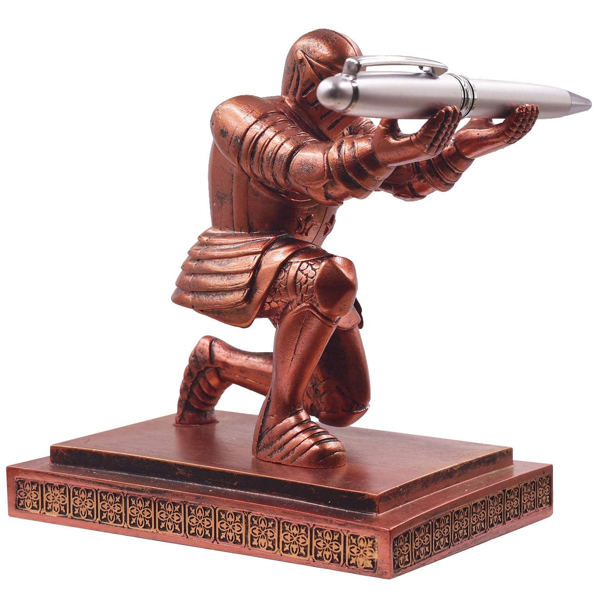 Ofiedx Executive Knight Pen Holder with a Pen Personalized Desk Accessories Decor Home Office Cool
