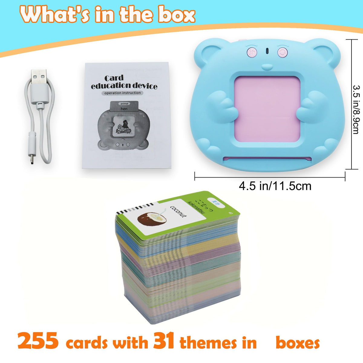 MAYAPHILOS 510 Sight Words Japanese and English Talking Flash Cards