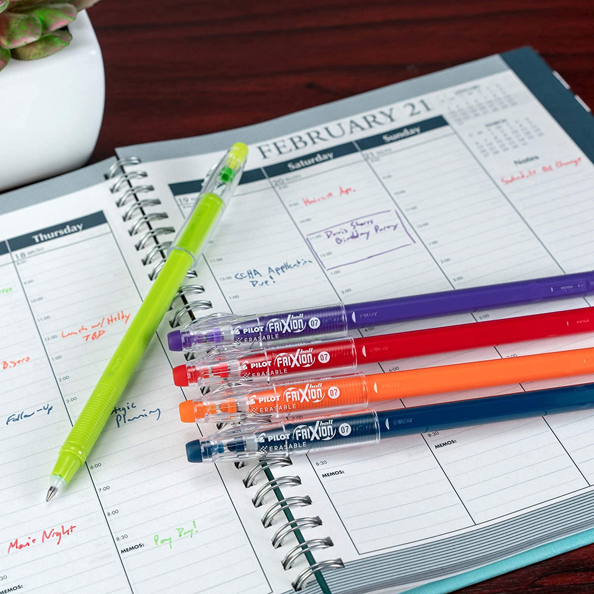PILOT FriXion ColorSticks Erasable Gel Ink Pens, Red, Pack of 12
