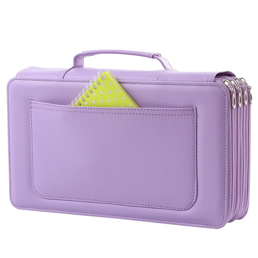 Lbxgap 300 Individual-Slots Pencil Case 4-Layer Zipped Holder w/Handle