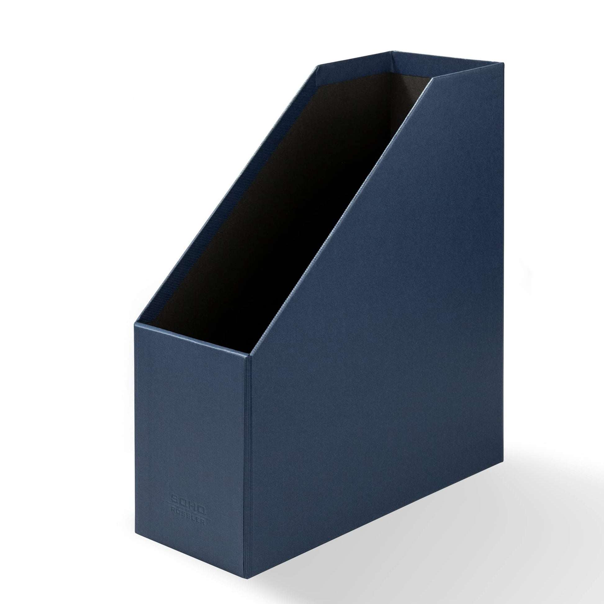 Rössler SOHO 115mm A4 Magazine Box with Handle and Index Holder - Navy Blue