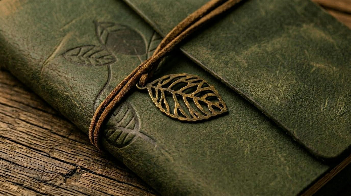 EvZ 5 Inch Mini Vintage Leather Journal, Pocket Size Refillable Loose Leaf Notebook, Retro Dark