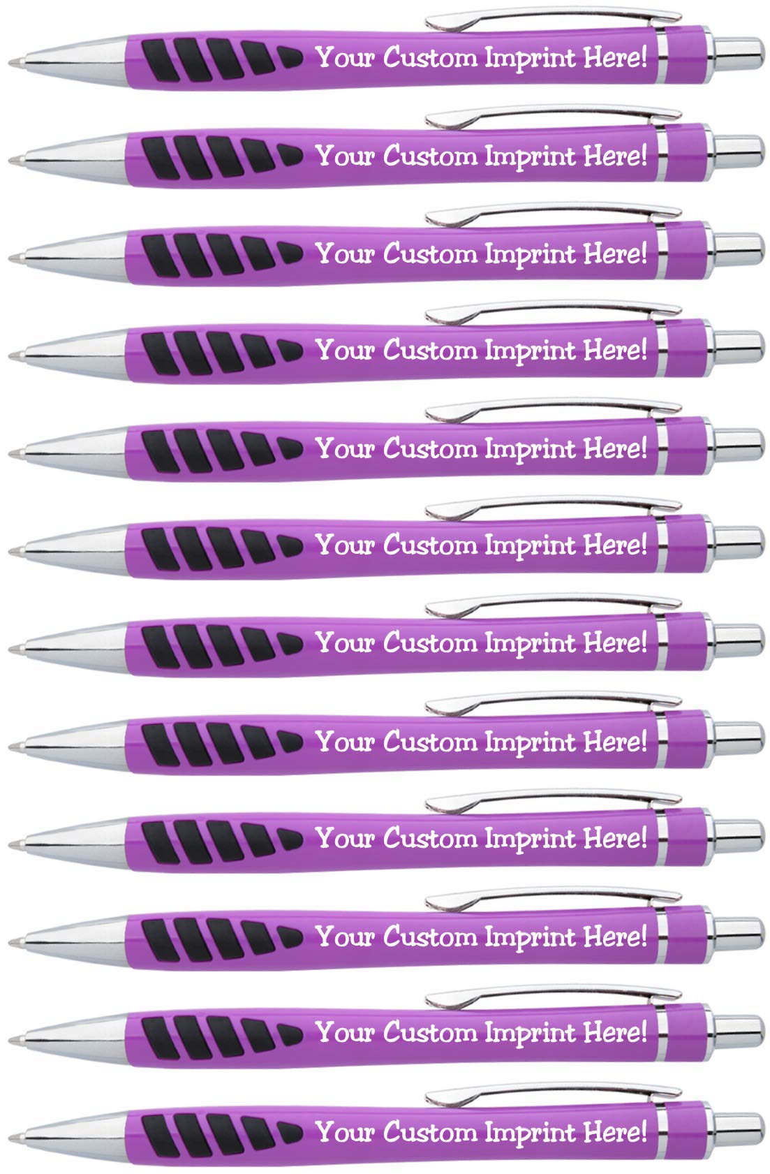 ExpressDesigns™ - Your Name or Imprint on our Custom Printed Addison Ballpoint Pen - Rubber Grip