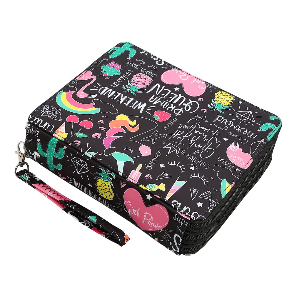 Lbxgap 124 Slots Pencil Case Organizer w/Removal Handle Strap