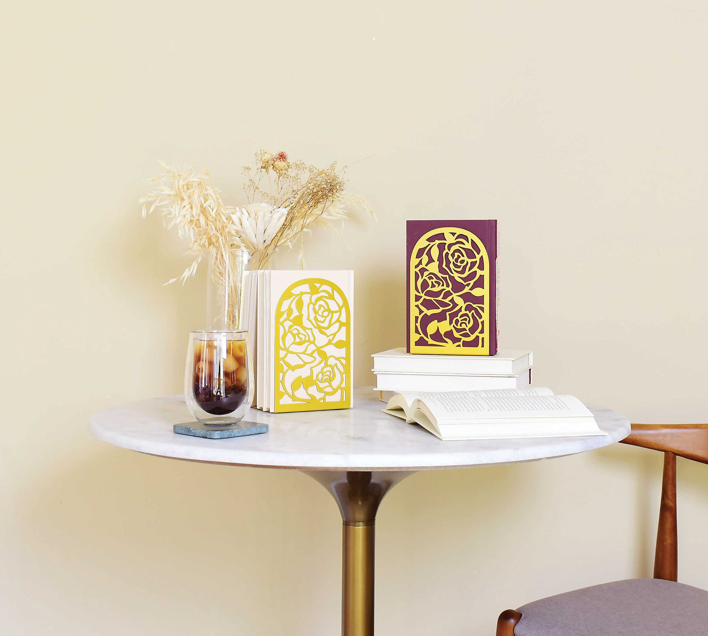 CNK Premium Book Ends for Shelves, Metal Stopper for Home Office Heavy Books, Shelf Holder, Home