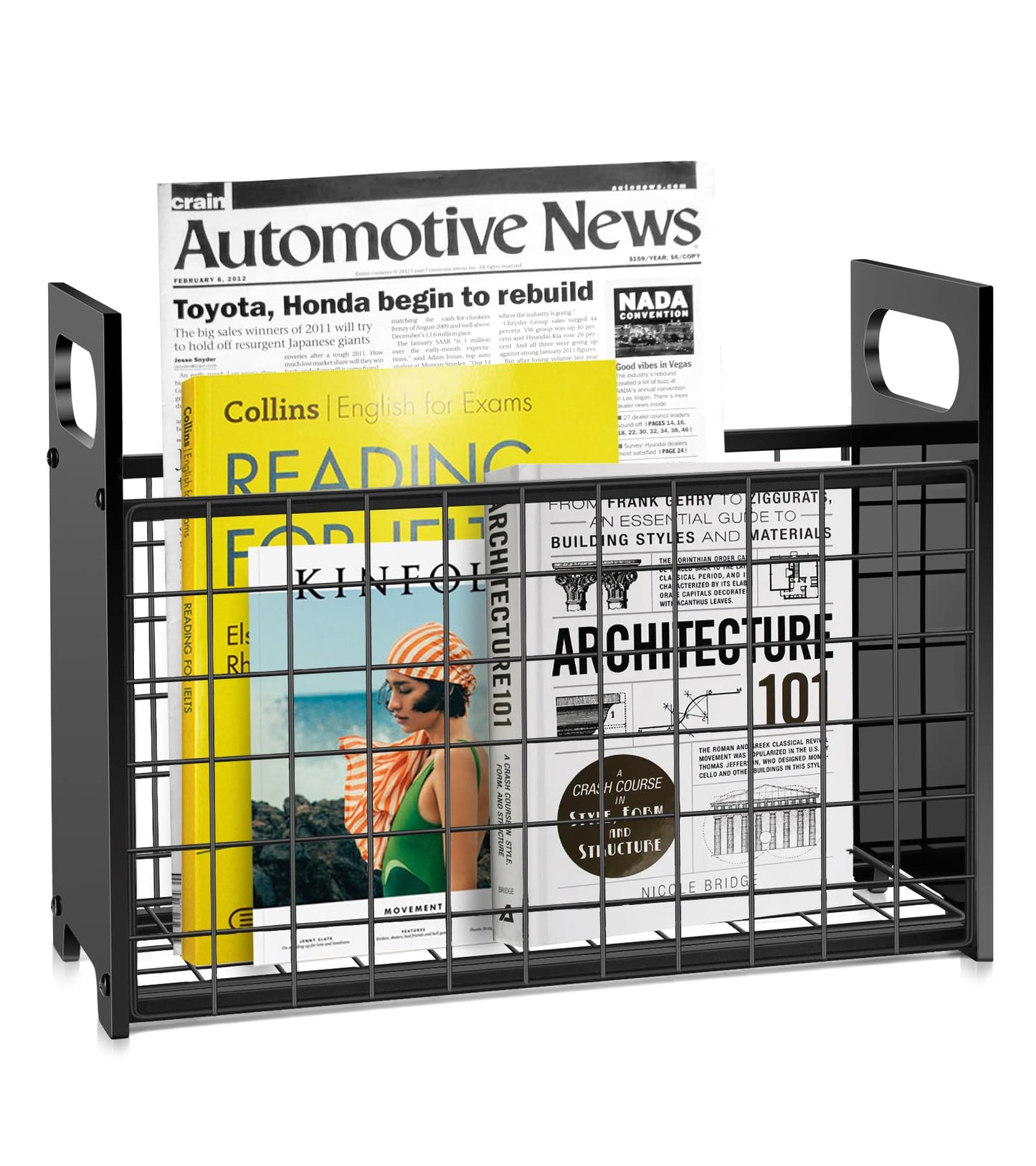 Cedwnuer Magazine Rack, Magazine Holder for Desktop and Home Office, Magazine Basket Decorative