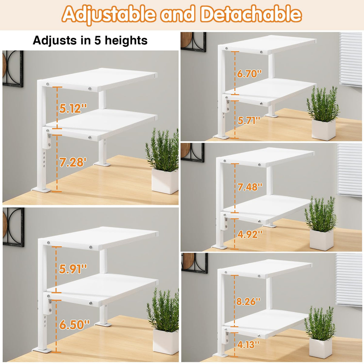 IBUYKE Clamp on Desk Organizer Shelf,Desk Extender Shelves UTMZ007W