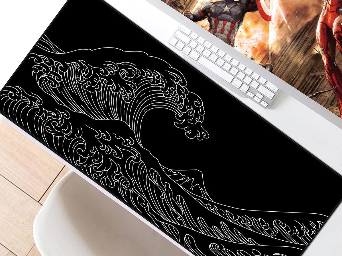 JIALONG Gaming Mouse Pad, Large Mousepad with Non-Slip Rubber Base, Smooth Cloth Surface Desk