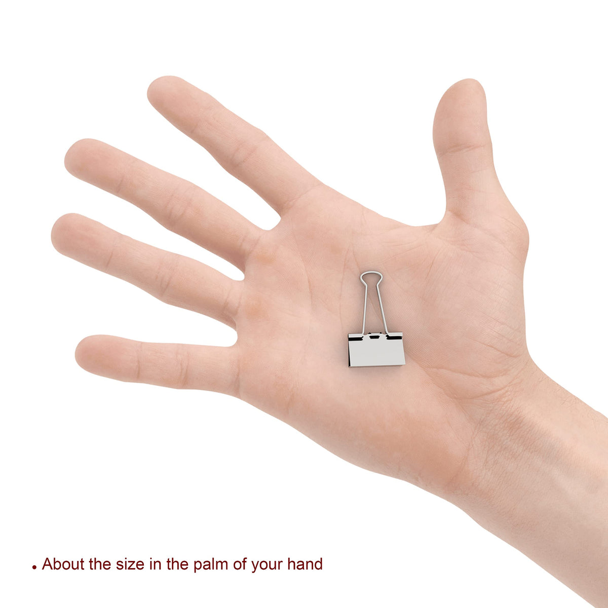Nctinystore Binder Clips Small Metal Clamp 0.75 inch / 19 mm (Silver, 40 PCS)