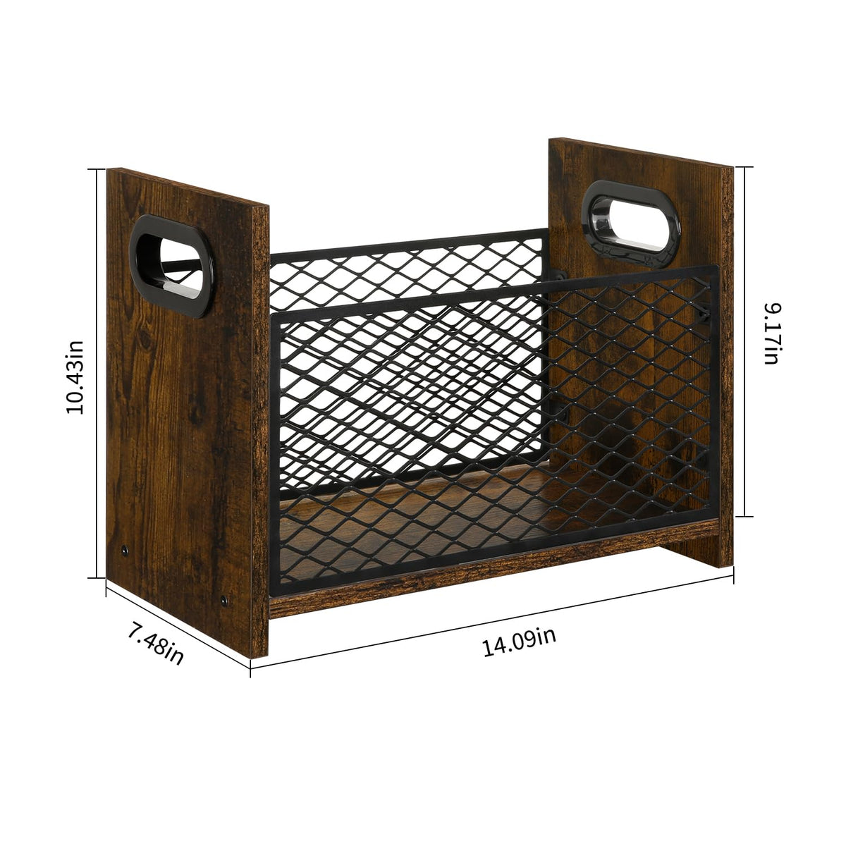 YINMIT Magazine Holder, Medium Magazine Rack Floor, Book Storage Basket