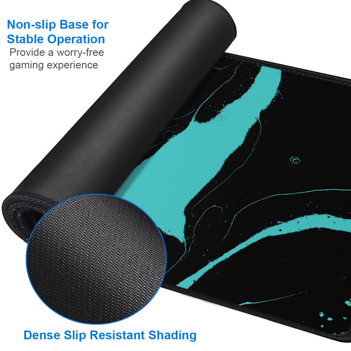 Gaming Mouse Pad, 31.5x15.7 inch Large Extended Computer Keyboard Mouse Mat, Water Resist Non-Slip