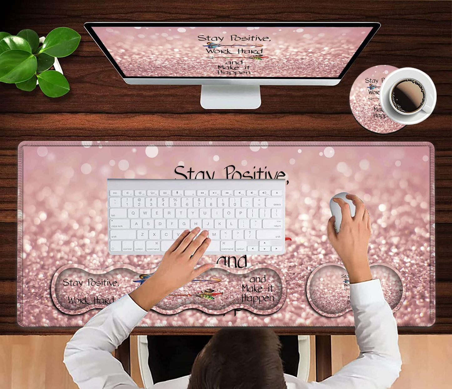 Office Desk Pad,Large Mouse Pad,Laptop Desk Table Protector Writing Mat Easy Clean for Office