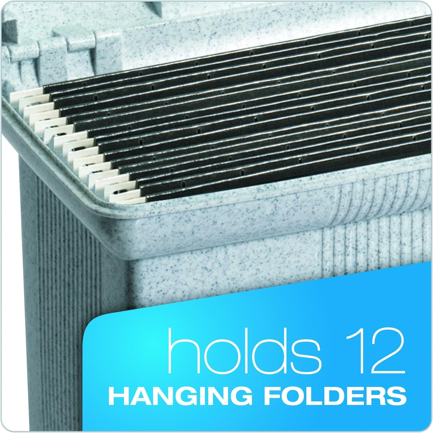 Pendaflex Portable File Box with File Rails, Simple Document Storage, File Bin for Home and Office