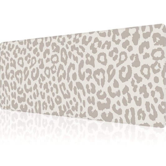 Leopard Print Gaming Mouse Pad Large Cheetah Desk Mat, 31.5x11.8in, XL