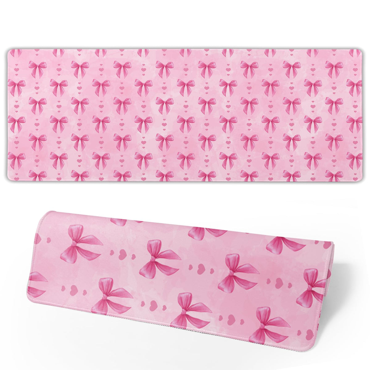 Pink Bows Mouse Pad Extended Large 35.4x15.7in Coquette Kawaii Desk Mat Preppy Trendy Computer