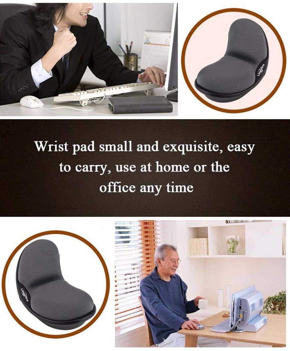 LINGSFIRE Memory Foam Mouse Wrist Rest Keyboard Wrist Rest Pad Anti-Skid Mousepad Support Wrist