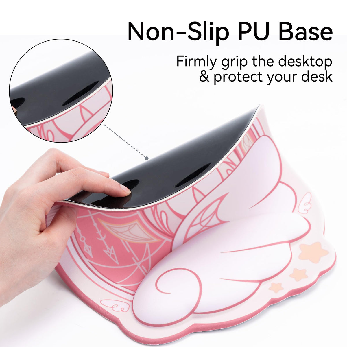 GeekShare Ergonomic Mouse Pad with Wrist Rest Support Non-Slip Rubber Base for Desk, Laptop, Home