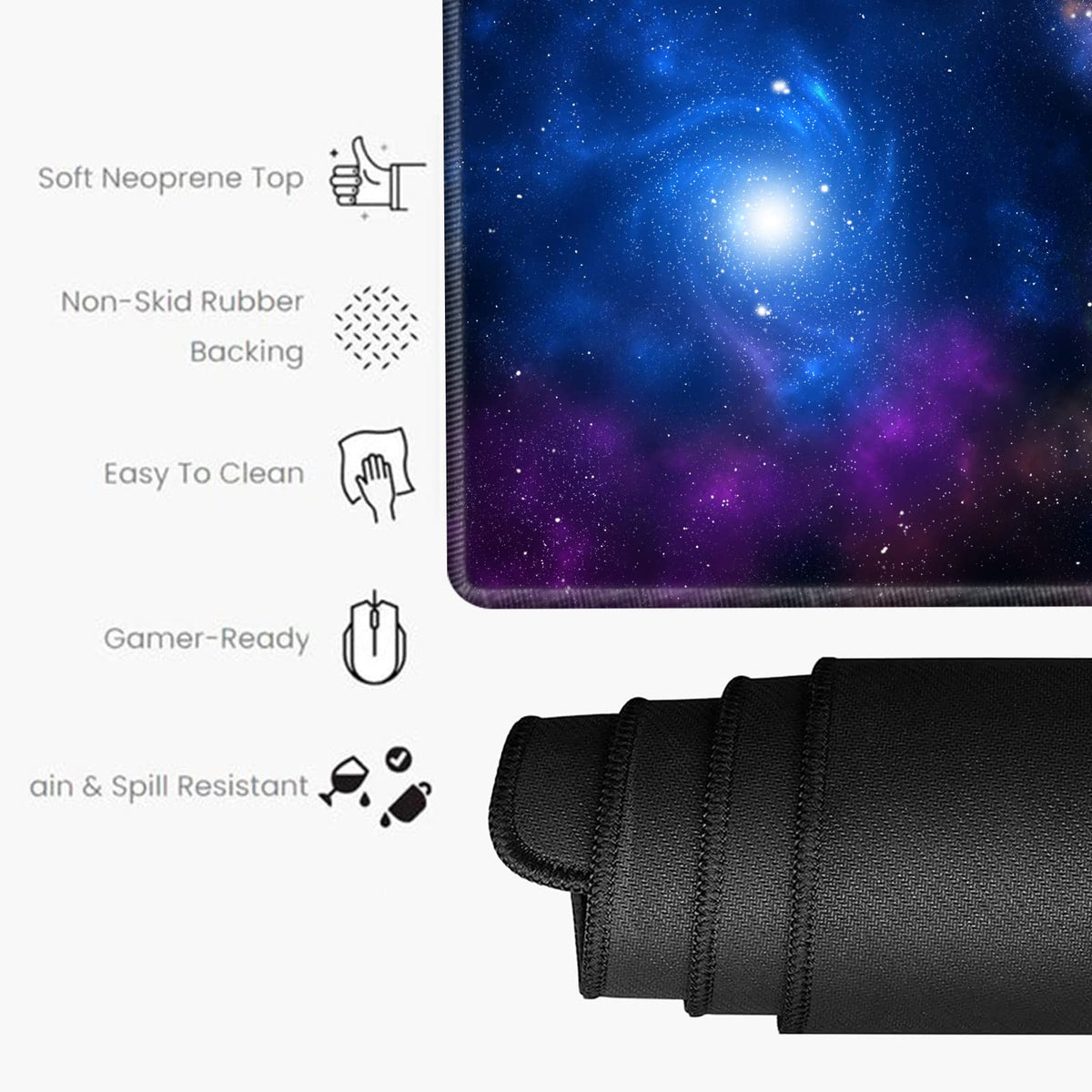 Gaming Mouse Pad 48x24 XXXL Desk Mat Extra Large Extended Mousepad Giant Desk Pad 3XL Galaxy Huge