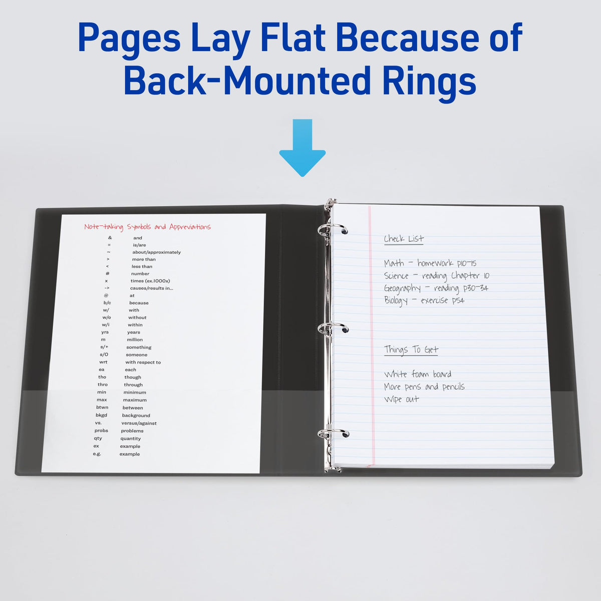 Avery® Standard View 3 Ring Binders, 0.5" Round Rings, 4 White Binders