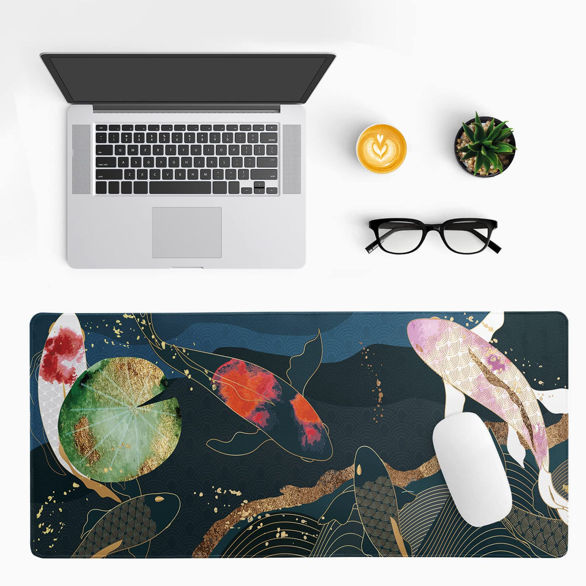 Japanese Gaming Mouse Pad XL - Extended Large Mouse Mat Desk Pad, Stitched Edges Mousepad, 3mm