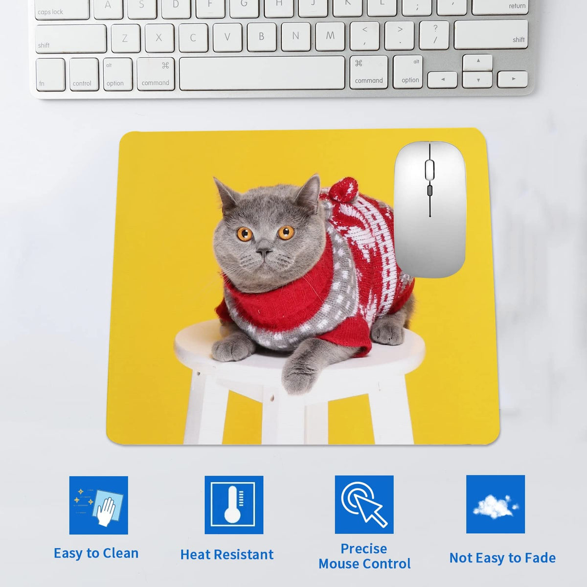 White Mouse Pad for Heat Transfer, Bulk Mousepad for Heat Press Printing Crafts Custom Photos Non