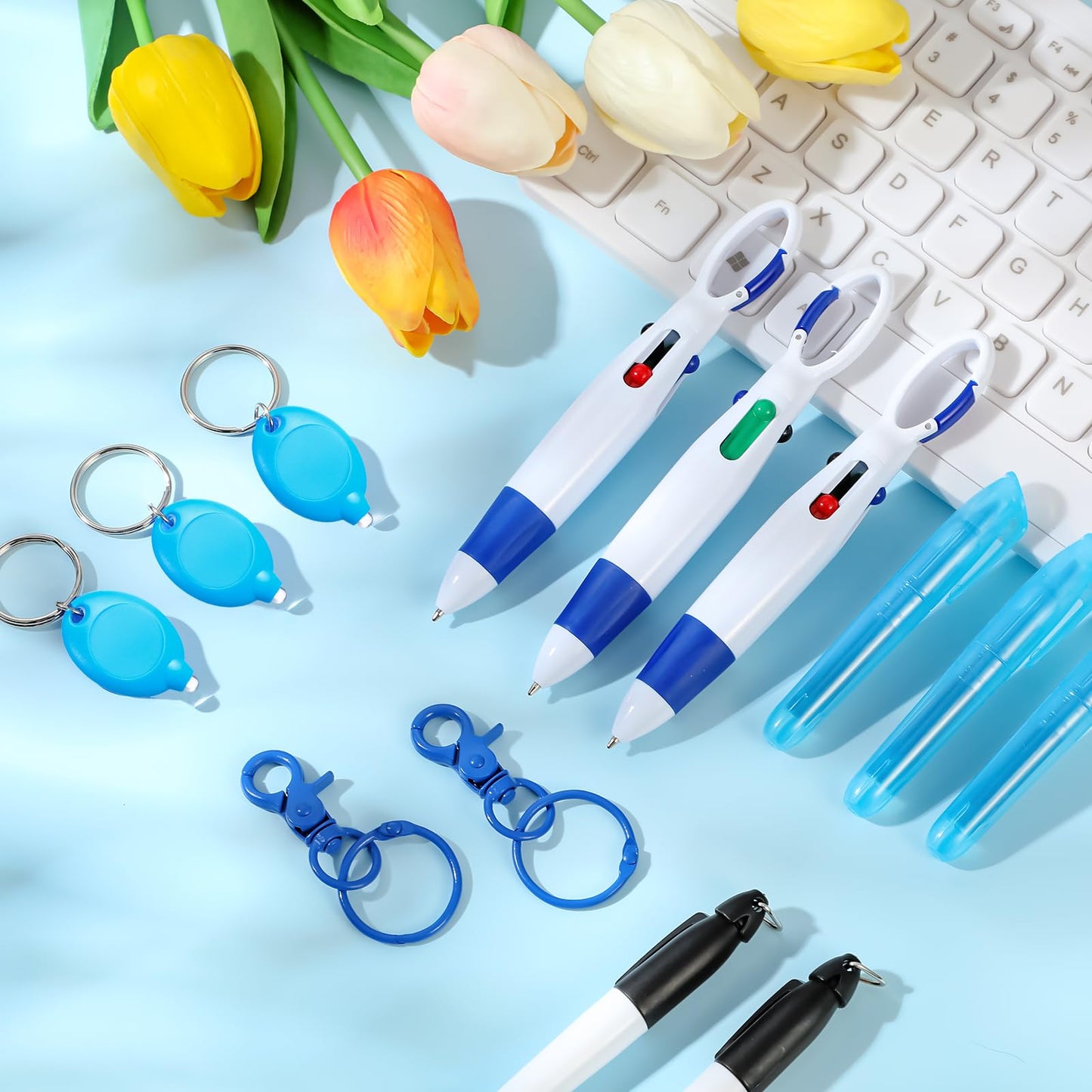 Chinco 60 Pcs Christmas Nurse Gift Set Badge Accessories,Blue