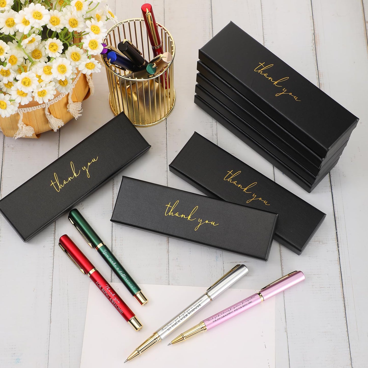 PerKoop 10 Sets Thank You Gifts, Appreciation Pens with Boxes for Men Women