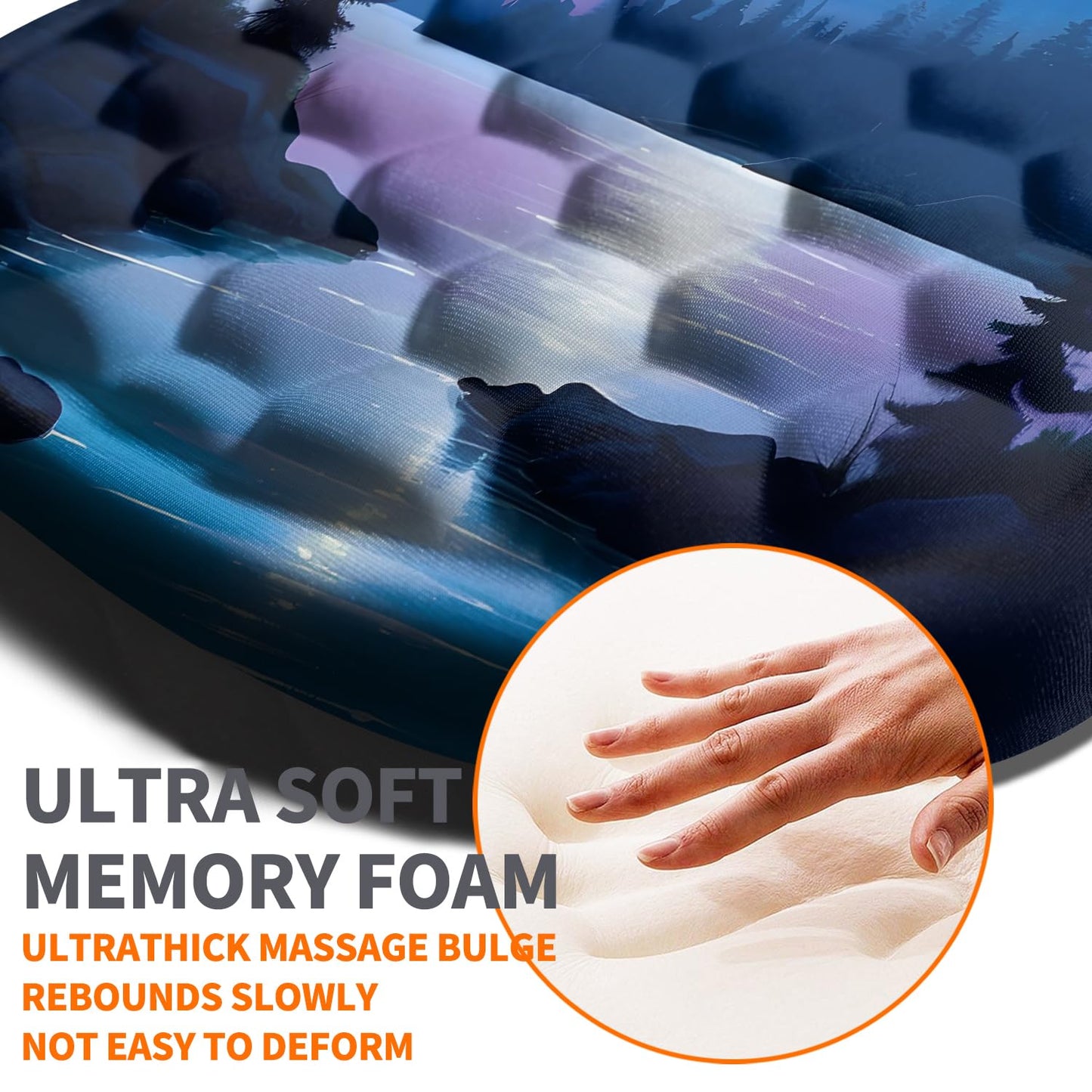 Armanza Ergonomic Joint Wrist Support Mouse Pad with Memory Foam Cushion Massage Bump, Carpal