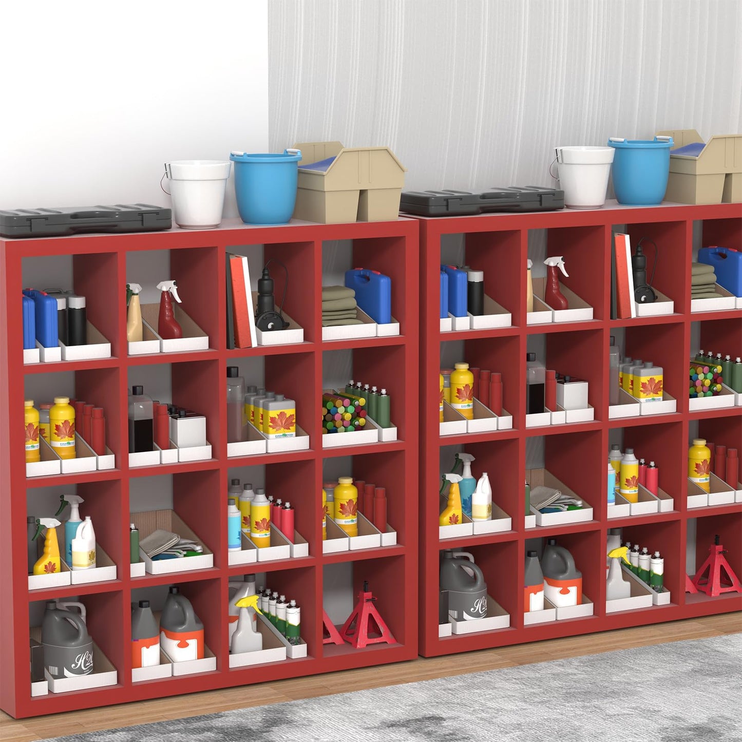 ZBEIVAN Cardboard Storage Bins Boxes 35 Packs 15x4x4.5 Inches, Easy Assembly Pantry Organizer Bins