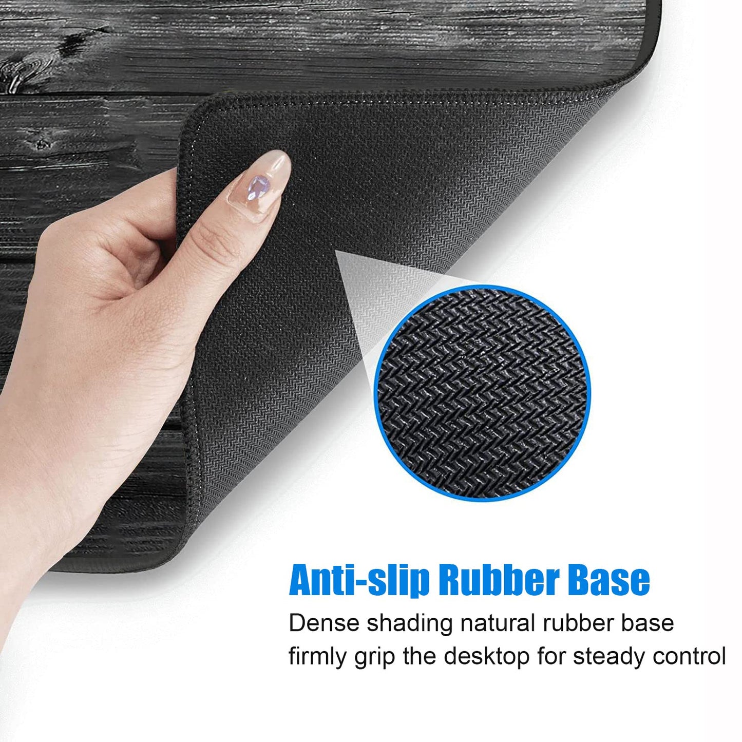 Desk Pad Gaming Mouse Pads with Coasters, Stay Positive Work Hard and Make It Happen Pattern