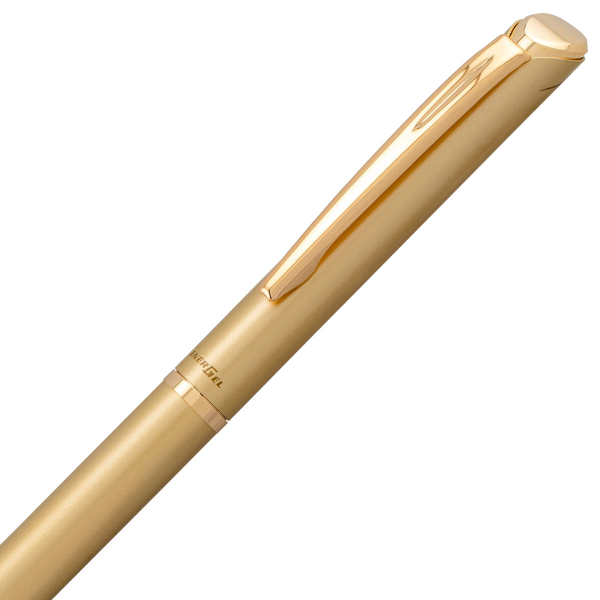 Pentel EnerGel Style Premium Liquid Gel Pen, (0.7mm), Medium line, Gold Barrel, Black Ink w/Gift
