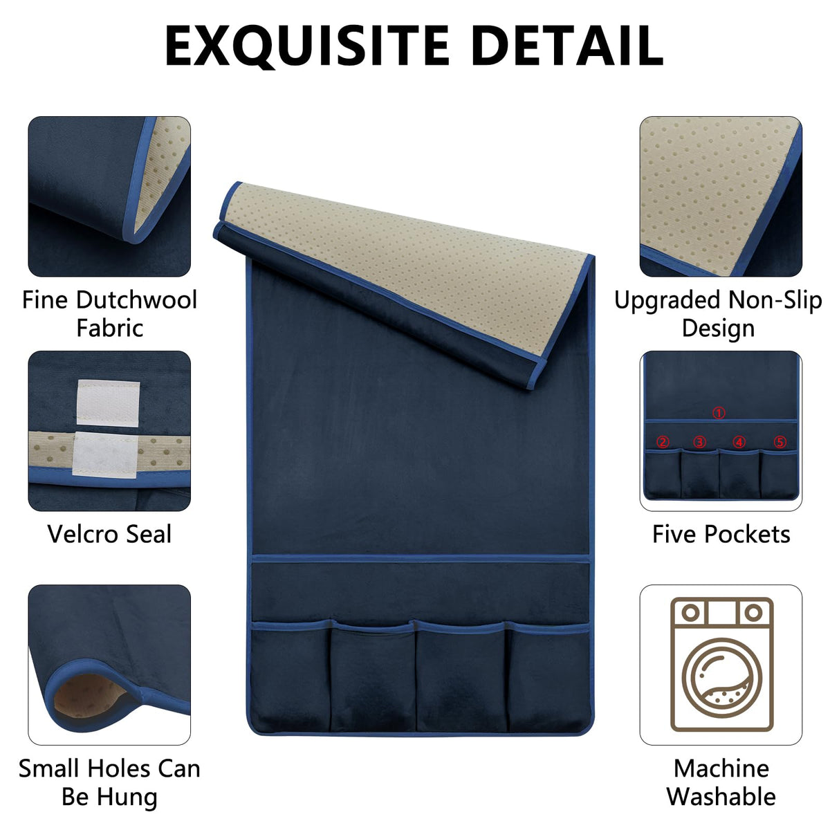 Remote Control Holder for Armchair Caddy, Remote Holder with 5 Pockets