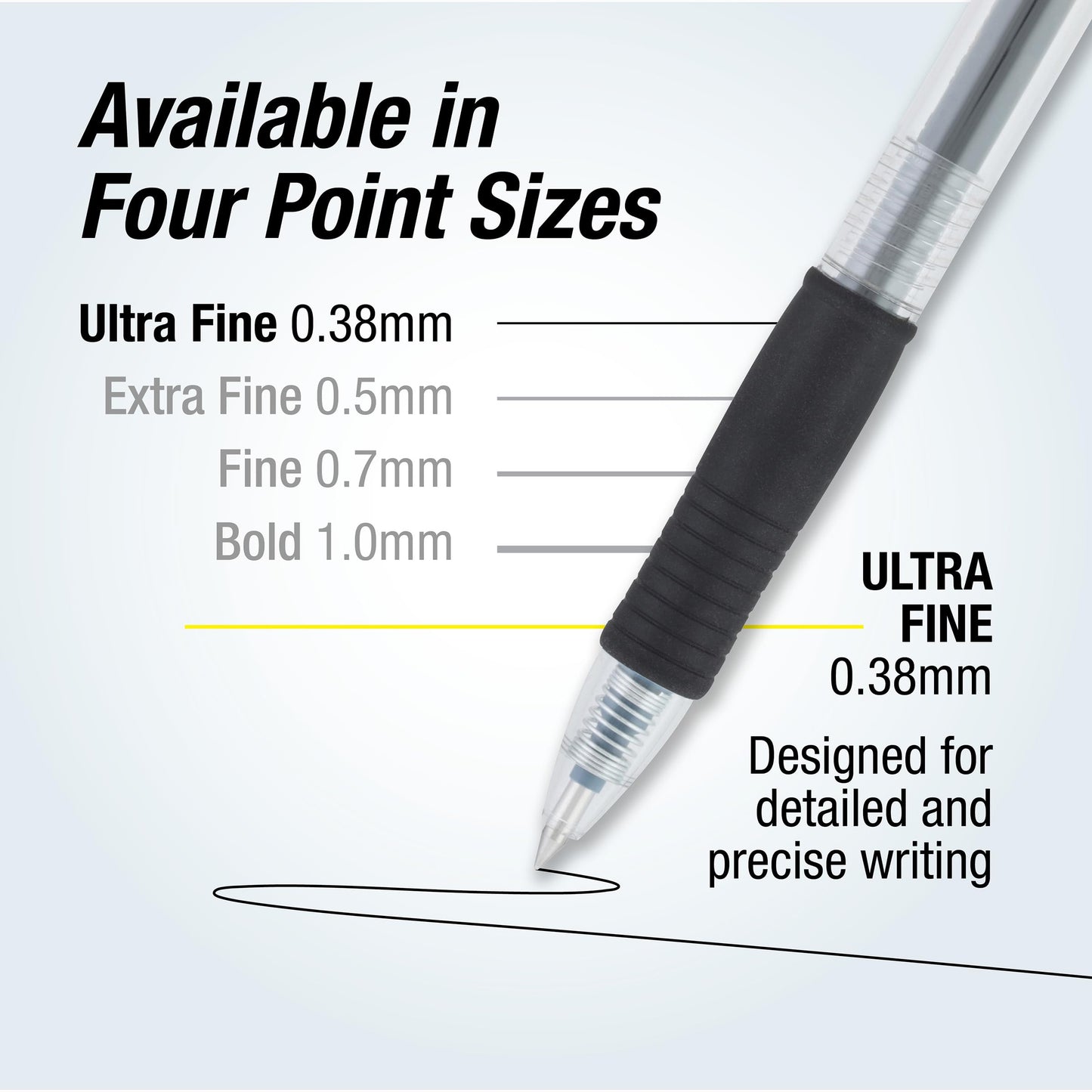 PILOT G2 Premium Retractable Rolling Ball Black Gel Pens, .38mm, 12-Pack