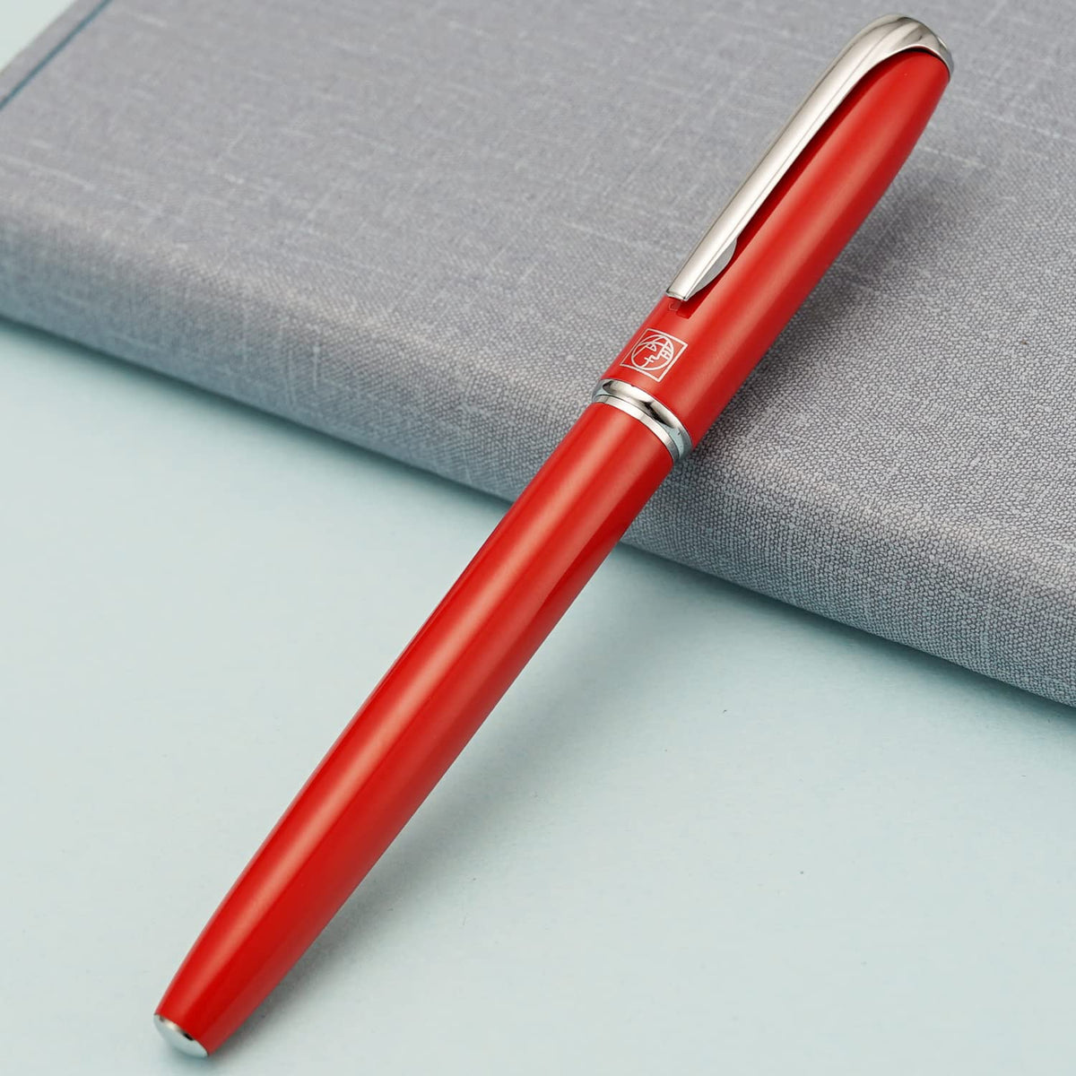 erofa Picasso 916 Red Fountain Pen with Gift Box Writing Pen Set Medium Nib 0.7mm for Office