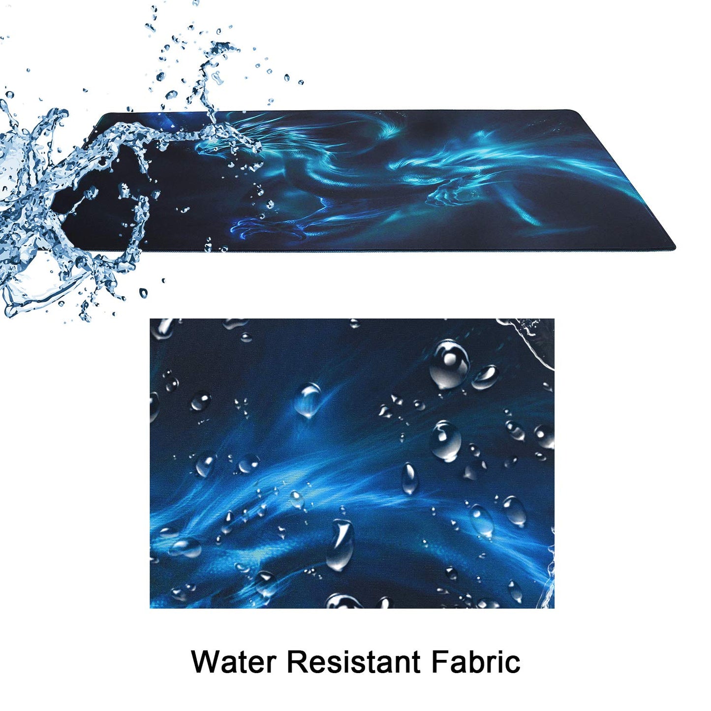 Meffort Inc Extra Large Extended Gaming Desk Mat Non-Slip Rubber Pads Stitched Edges XXL Mouse Pad