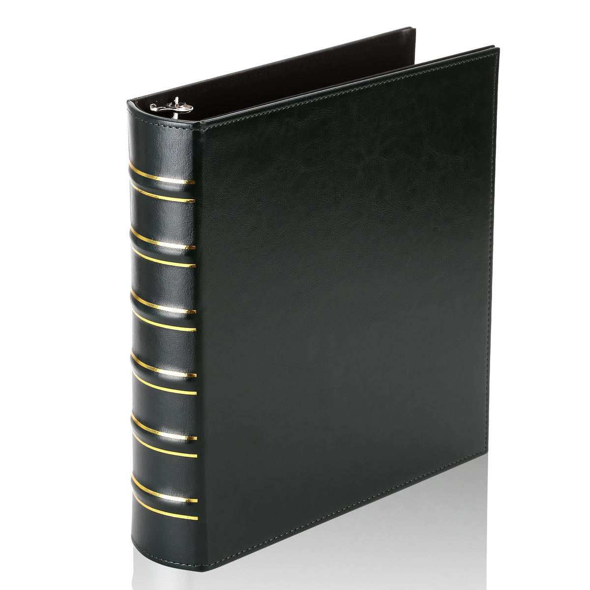 LETVPVOW Vintage Hardback 3 Ring Binder 1.5 Inch, Professional Leather Binder 3 Ring, Three Ring