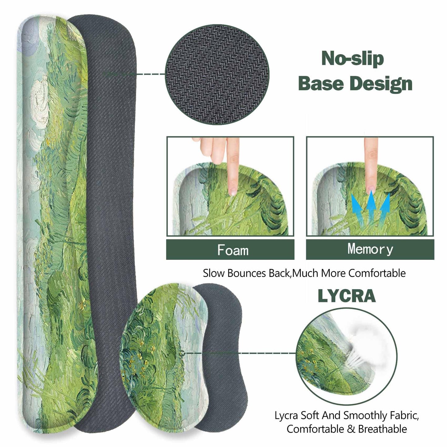 ToLuLu Extended Gaming Mouse Pad, Memory Foam Keyboard Mouse Wrist Rest Set