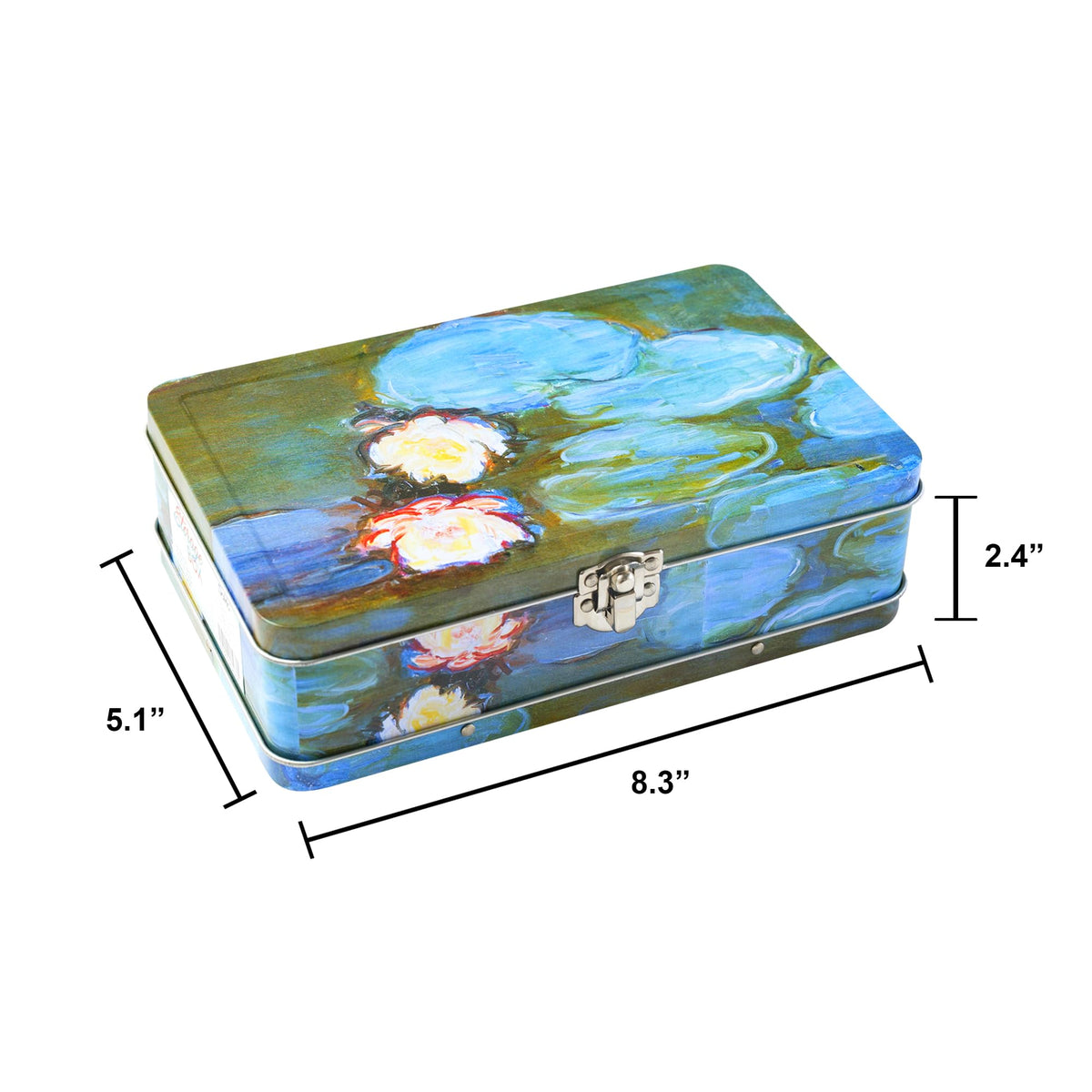 DAHO Metal Storage Box with Hinge for Office, School, Home, Makeup, Arts & Crafts and Accessories