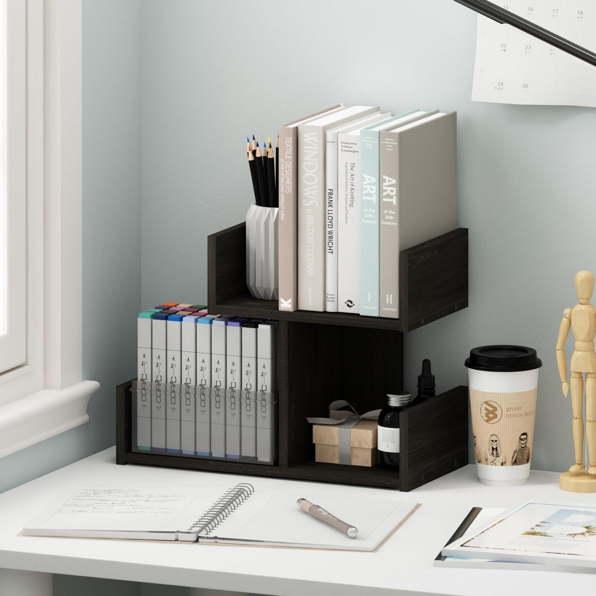 Furinno HERMITE Desk File Folder Organizers, 3-Shelf Desktop Office Organization Racks, Desk Top