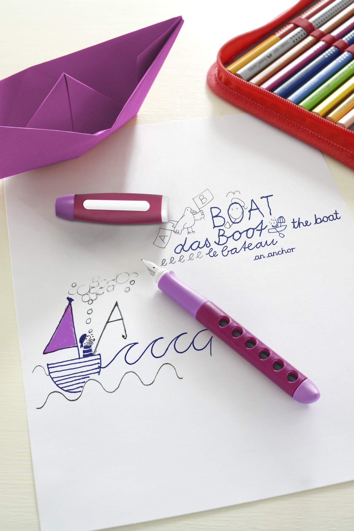 Faber-Castell Scribolino 149846 School Fountain Pen Right-Handed Nib Size A Blackberry
