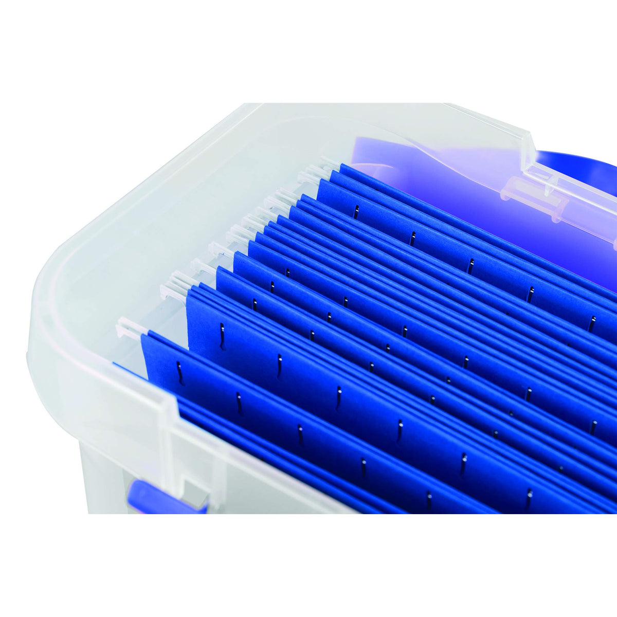 Bankers Box Heavy Duty Portable Plastic File Box with Hanging Rails, Letter, 1 Pack (0086304)