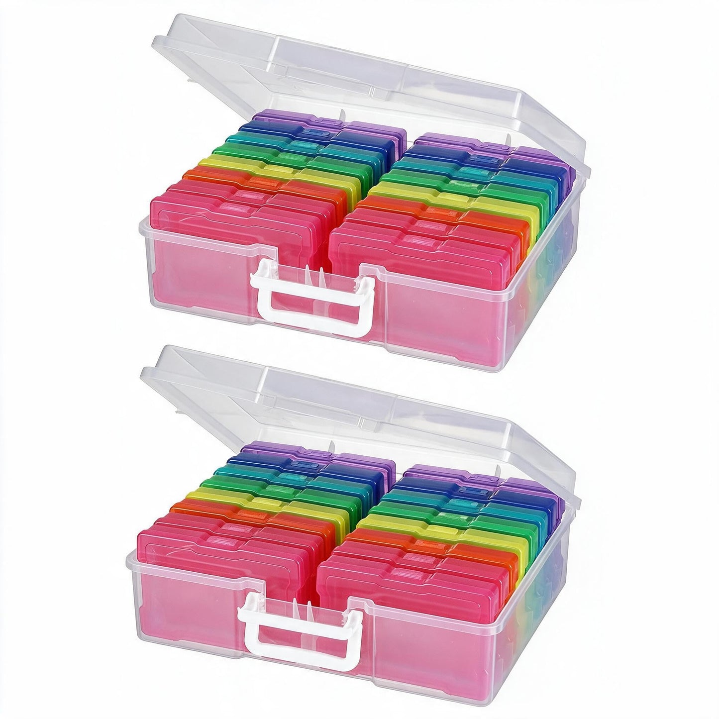 novelinks Photo Storage Boxes with Handle, Photo Organizers and Storage